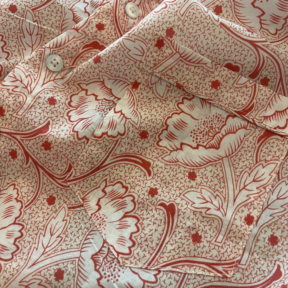 Julia Amory Pink and White Floral Pareo and Husband Shirt Set - Picture 4 of 4